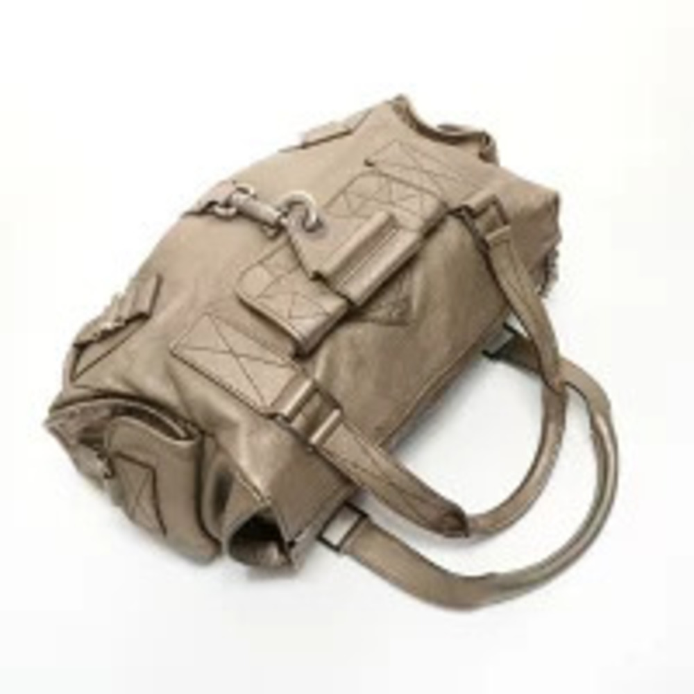 Christian Dior Leather Metallic Bronze Tan Street Boston Bag Shoulder Brown - Picture 9 of 13